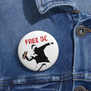 Free DC Pinback Button – Washington DC Resistance, Glossy Pin