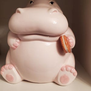 Rare Fitz and Floyd Hippo Cookie Jar - Etsy