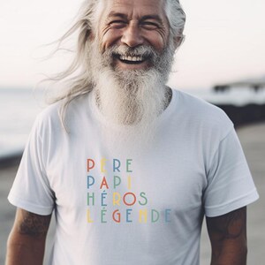 T-Shirt Papi, - Célébrez les grands-parents avec ce t-shirt, Père, Papi, Héros, Légende. Cadeau d'anniversaire, Cadeau Papi