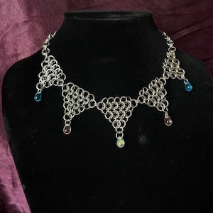 TRANS CLOWN COLLAR Chainmaille Necklace