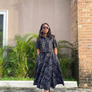 Ankara Skirt and Top, Ankara Matching Set, African Print Skirt and cop Top, African Skirt Set, Flare Skirt and Crop Top, African Clothing