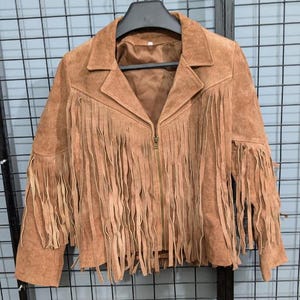 Braune Western Wear Wildleder Fransenjacke für Frauen | Cowgirl-Jacke | Bestes Geschenk für sie