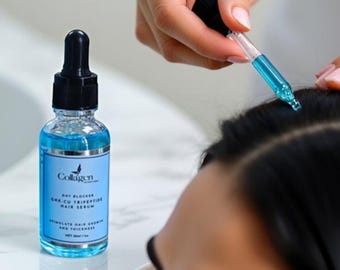 GHK- Cu Copper Tripeptide Hair Serum: DHT Blocker, Fuller Looking Hair soon as 7-9 weeks