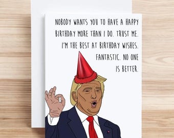 Funny Trump Birthday Card – Humorous Greeting