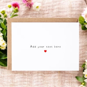 Personalized Greeting Card | Custom Quote Card | Song Lyric Card | Fully Customizable Card | Custom Message Card | Unique Text Card
