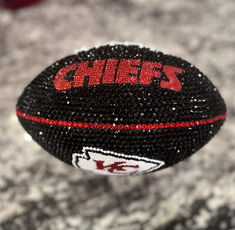 Handmade Rhinestone Football: Custom Team Colors, Senior Gift - Etsy