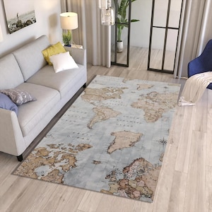 Map Rug, Compass Rug, Yatch Rug, Compass Carpet, Area Rug, Rustic Boho Area Rug, Minimalist Rug, Popular Rug, Old World Map Rug, Pattern Rug