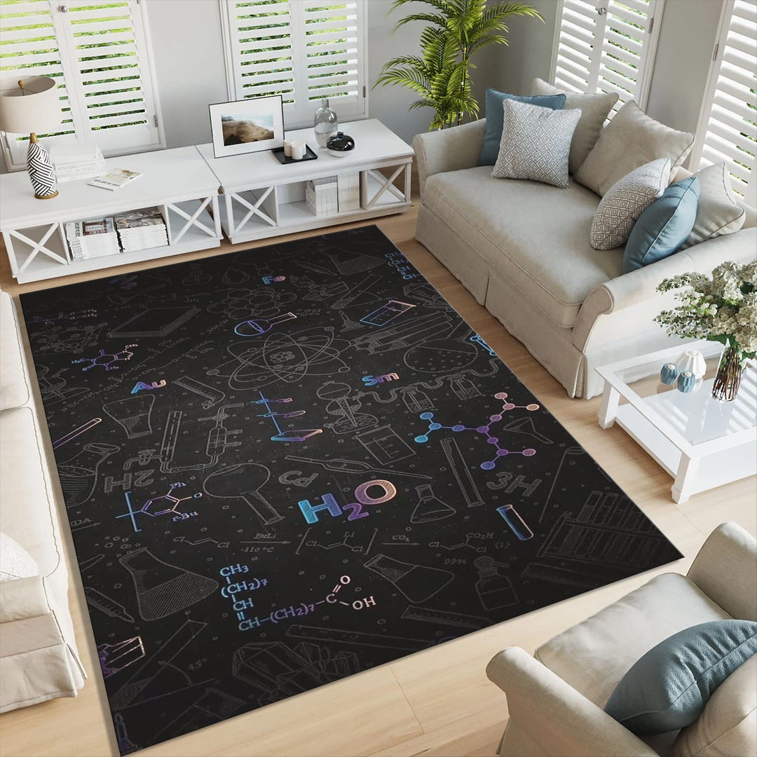 Chemistry Formulas Rug: Science Educational Area Carpet - Etsy