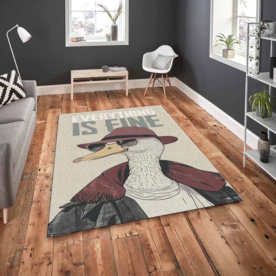 Duck Rug, Modern Art Rug, Art Rug, Fluid Design, Trendy Rug, Custom Rug ...