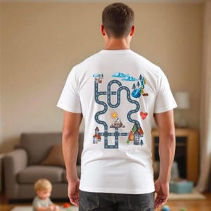 Tired Dads Club-T-shirt: leuk routekaartontwerp voor speeltijd en ontspanning
