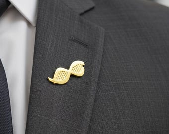 DNA-helix reversspeld – gouden dubbele helix wetenschap stropdas T