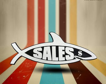 Sales Plastic auto-embleem haai
