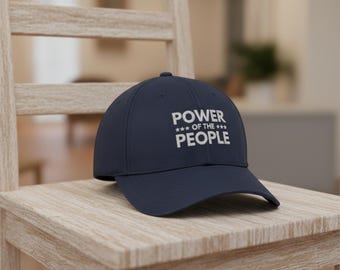 Power of the People-hoed, pet patriottische slogan, baseballpet pro-democratie, uniseks verstelbare papa-hoed, Civic Pride Gift