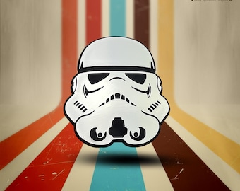 SW Stormtrooper Pilot Helmet Plastic Auto Emblem