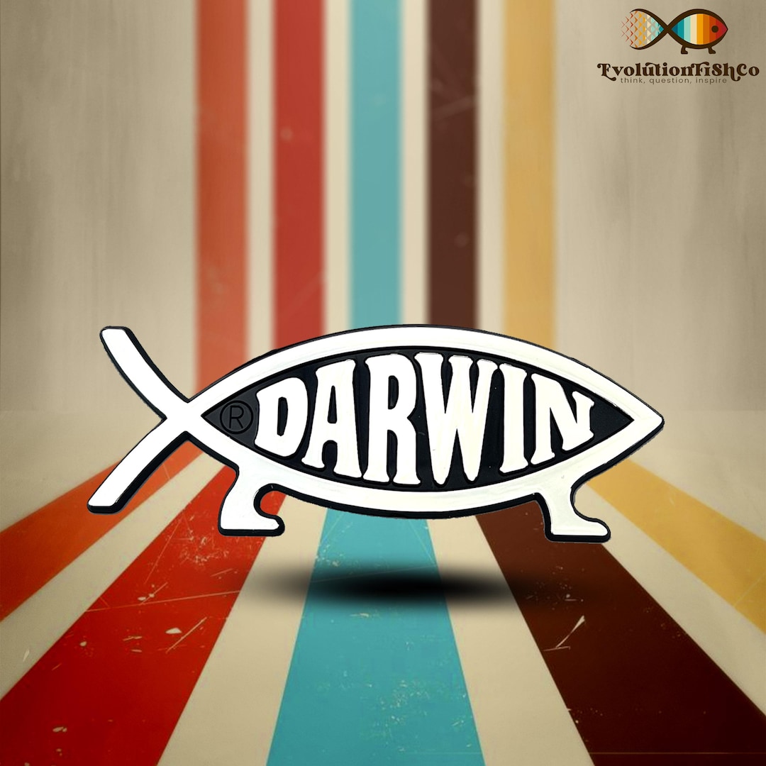 Darwin Fish Plastic Parody Auto Emblem - Etsy