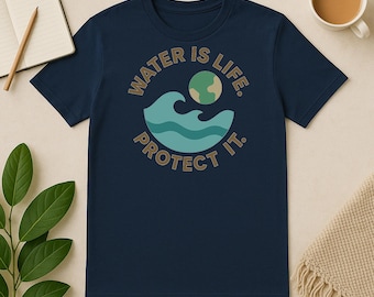 Water Is Life, Protect It | 100% Cotton T-Shirt | Bold Statement Tee | Political Apparel
