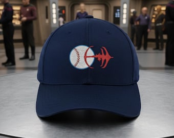 Gorra de béisbol azul marino de los DS Niners / Gorra bordada inspirada en el espacio profundo / Gorra de béisbol espacial de ciencia ficción / Regalo para él