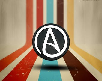 Cirkel A voor atheïsten plastic parodie auto-embleem