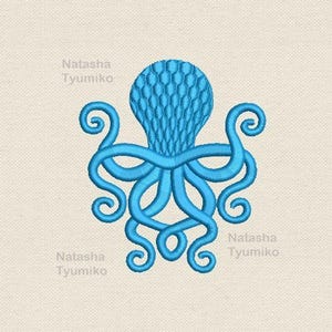 Octopus mini machine embroidery design, sea animal octopus embroidery pattern, small octopus embroidery designs animal sea. 4 sizes