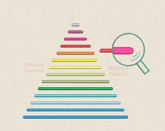 20 Single straight line embroidery design with round ends satin stitches Basiс simple lines