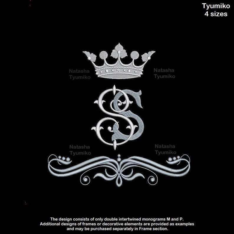 Interlocking Initials S R Interlocking Wedding Monogram S and S Embroidery Design Initials ...