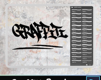 Set di pennelli per graffiti definitivo: pennelli per vernice spray per Photoshop (uso commerciale)