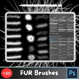 30+ Realistic Fur Texture Photoshop Brushes (Commercial Use)