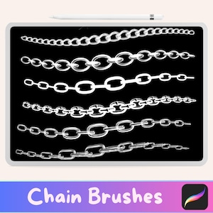 Procreate Chain Brushes | Procreate Necklace Brush | Procreate Fashion Chain Brush | Procreate Metallic Jewelry Brush