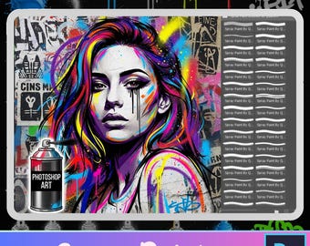 Oltre 250 pennelli per graffiti in Photoshop, vernice spray per street art (ABR)