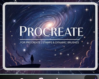 Star Brush Procreate 30 Star, Sparkle Stamp Brushes for Procreate | Galaxy, Night Sky & Magic Brush Set ,Star stamps