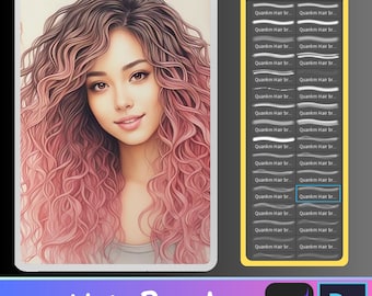 Realistic Hair Photoshop Brushes: Portrait & Texture Creation (ABR File)