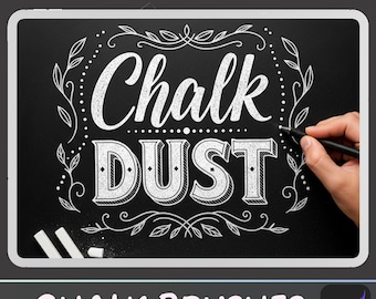 Chalk Brush Set | Realistic Chalkboard Brushes & Textures for Procreate ,Brush Pack , procreate crayon brushes, procreate chalk brushes