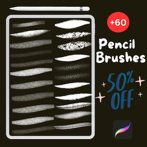 Procreate Bleistiftpinsel: 60+ Realistische Skizzier-Werkzeuge (Digitaler Download)