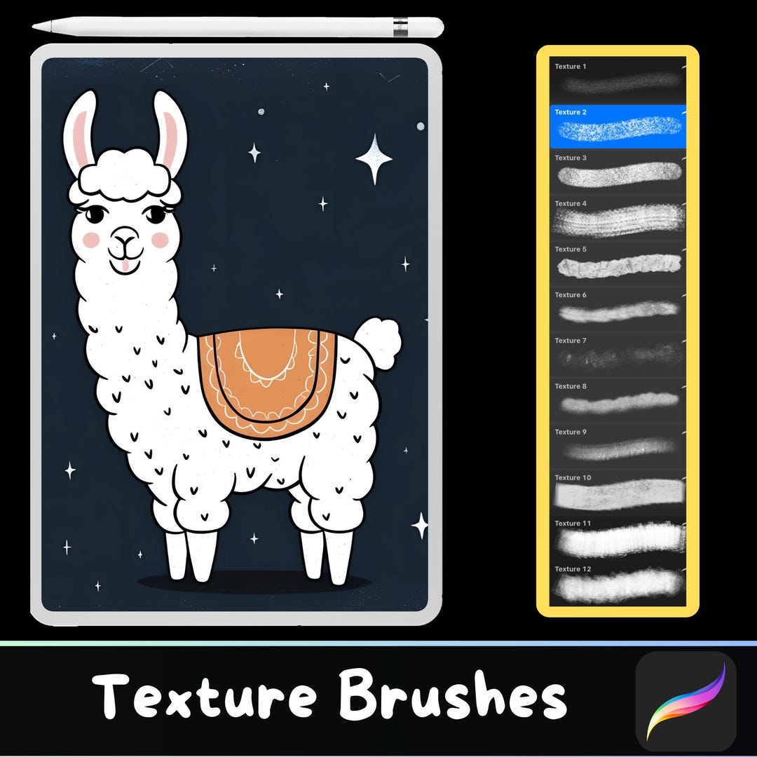 Procreate Texture Brushes Bundle | Hairstyle Brushes , Digital Art ...