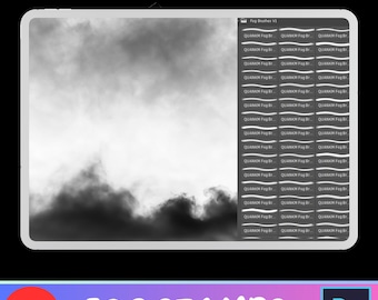 300 Realistic Fog Photoshop Stamps: Atmospheric Photography Brushes (ABR File)