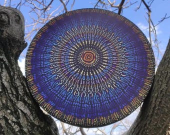 Handmade Tree of Life Shaman Drum: Vegan Sound Healing, 25cm