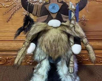 Handgemachte Wikingerzwerg Figur: Nordischer Krieger, Resin, Resin