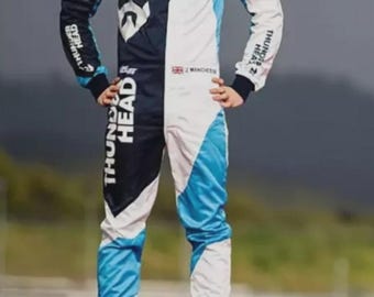 Go Kart coverall, Racing Suit, Sublimation Print, Custom Name & Number