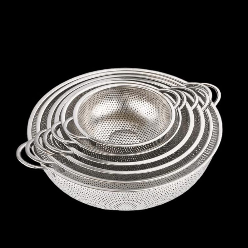 Stainless Steel Mesh Sifter Colander - Dense Hole Strainer Basket For Kitchen (2 Sizes) - View #4