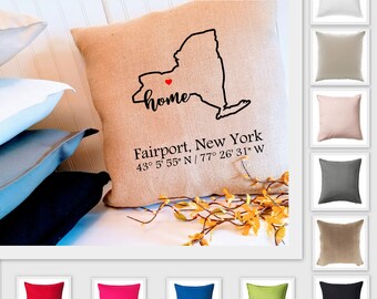 New York Pillow Etsy