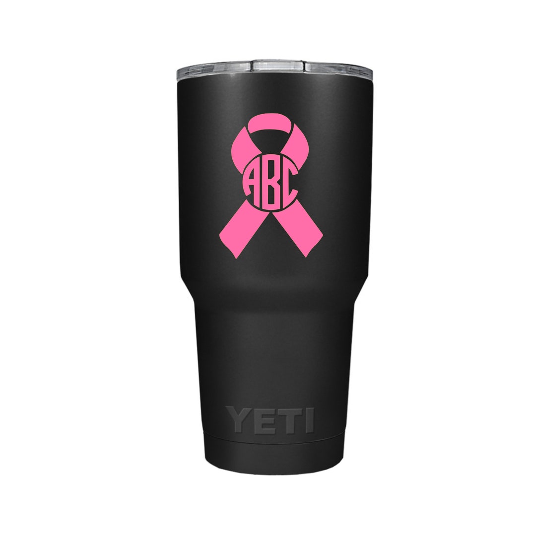 Cancer Awareness Monogram Ribbon Decal - Choose Your Color - Etsy