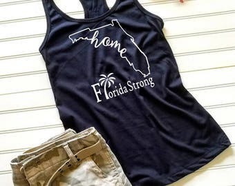 Florida Strong Ladies Fitness Tank Top: Hurricane Relief Support