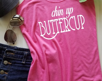 Chin Up Buttercup Women's Racerback Fitness Tank