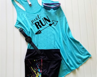 Just Run Tri-Blend Racerback Tank Top: Women's Fitness Apparel