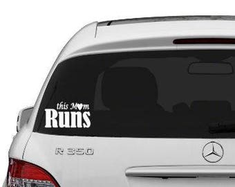 This Mom Runs Running Decal or Sticker | Car Decal for runners | Laptop or Mac Book Sticker for runners