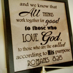 Romans 8:28 Custom Christian Vinyl Decal