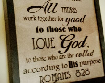 Romans 8:28 Custom Christian Vinyl Decal