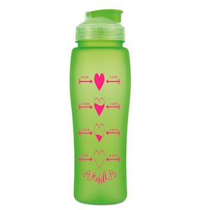 Hearts Water Bottle Hydration Measurement Decal Sticker |  Hydrate Water Tracker Sticker Decal