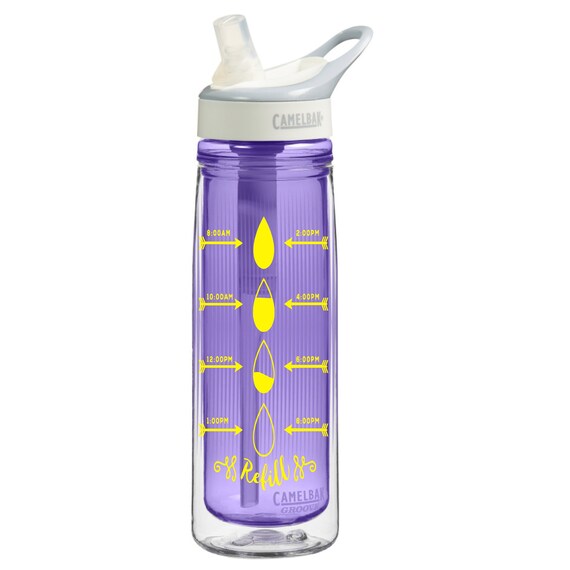 Water Tracking Sticker 2-Pack - Daily Hydration Goal Tracker For Water Bottles, 5 Inch Vinyl