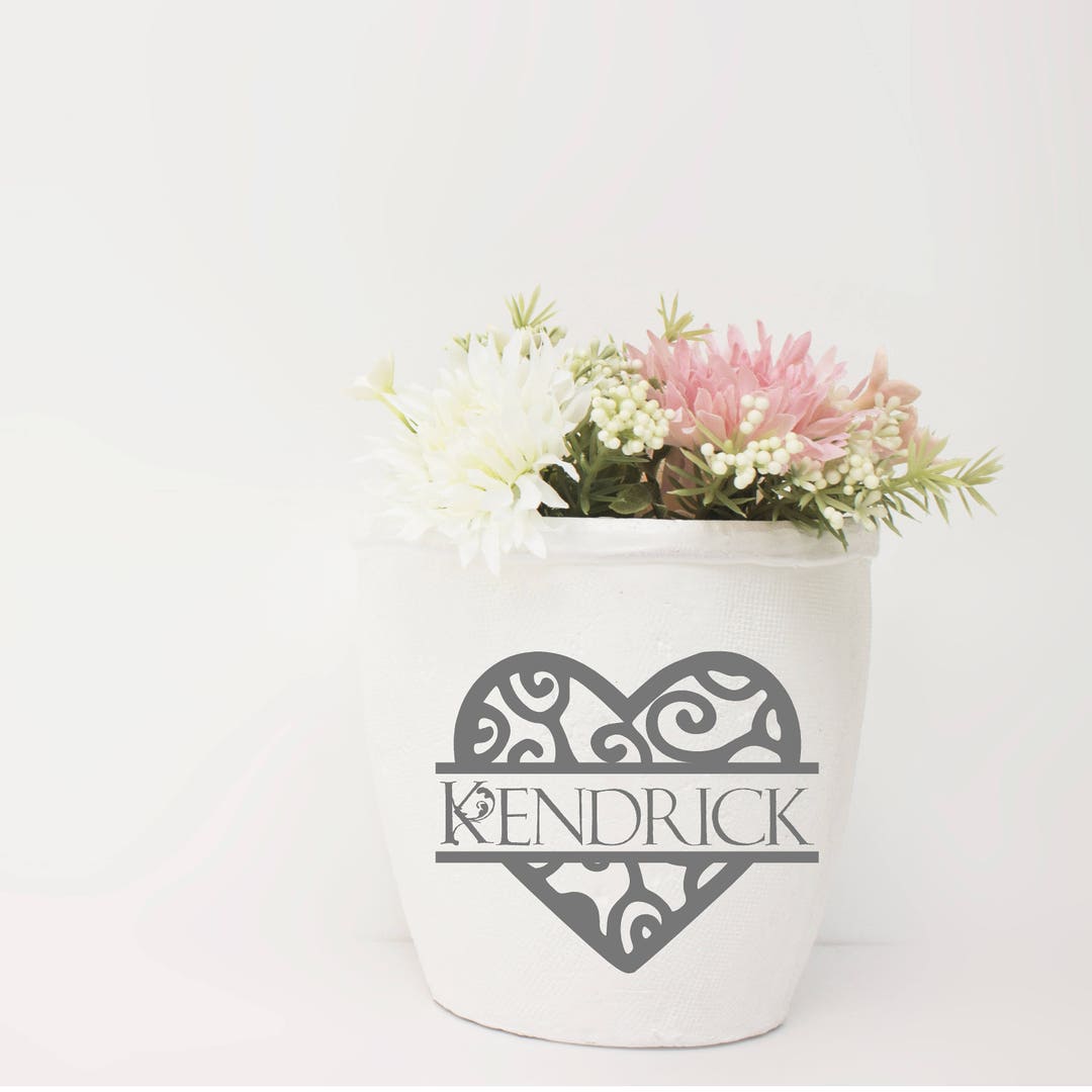 Custom Name Heart Decal | Wedding or Party Decal or Sticker ...